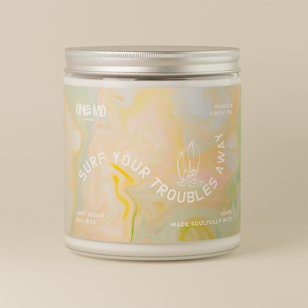 Candle "Surf your troubles away"