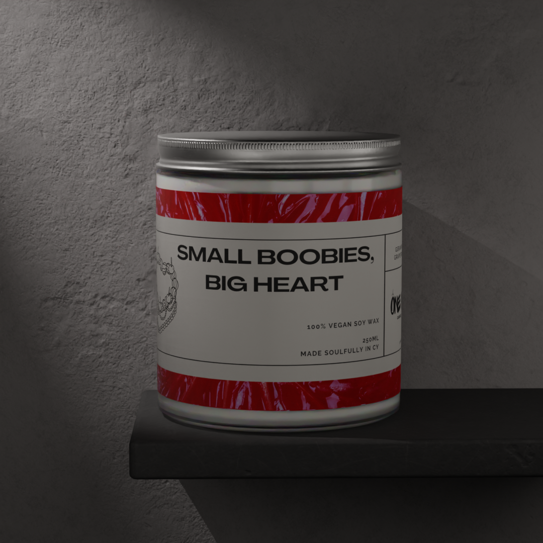 Candle "Small boobies, big heart"