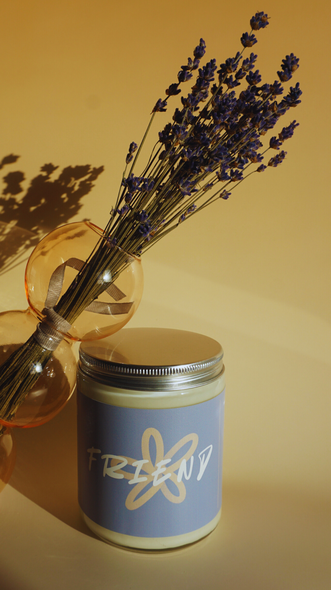 Gift set "FRIEND" (candle & vase)