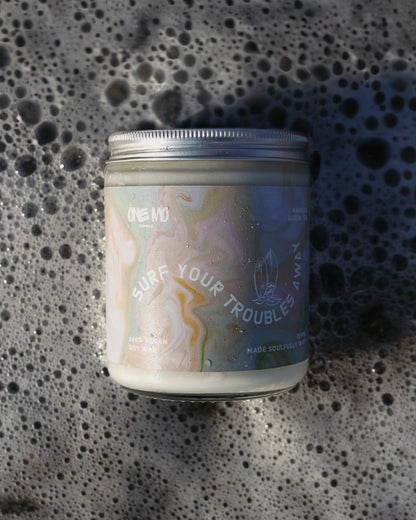 Candle "Surf your troubles away"